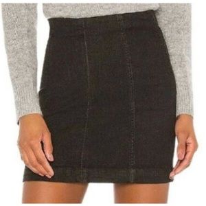 Free People Modern Femme Denim Mini Skirt
in Black